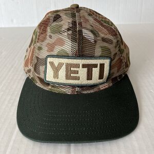 Super RARE LIMITED EDITION Yeti Camo Mesh Hat Gold Logo Snapback Cap Hat
